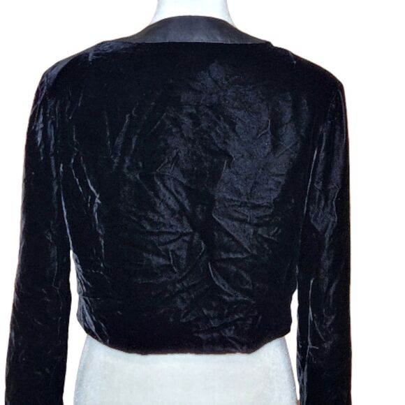 Vintage 60s Eloise Curtis For Happenstance Black Velvet Beaded Bolero Jacket S - Picture 4 of 13
